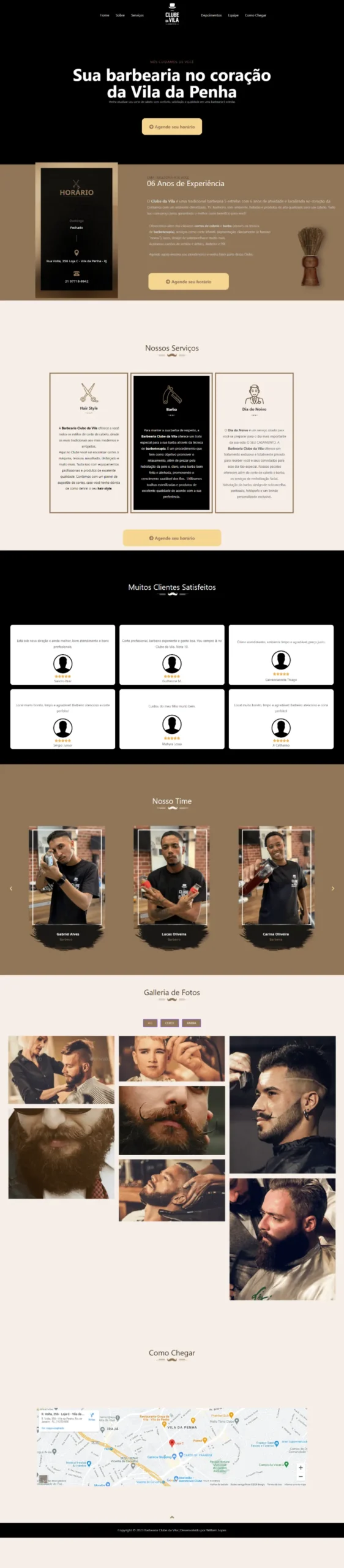 Home - William Web 2025 11 One Page para Barbearia no Rio de Janeiro