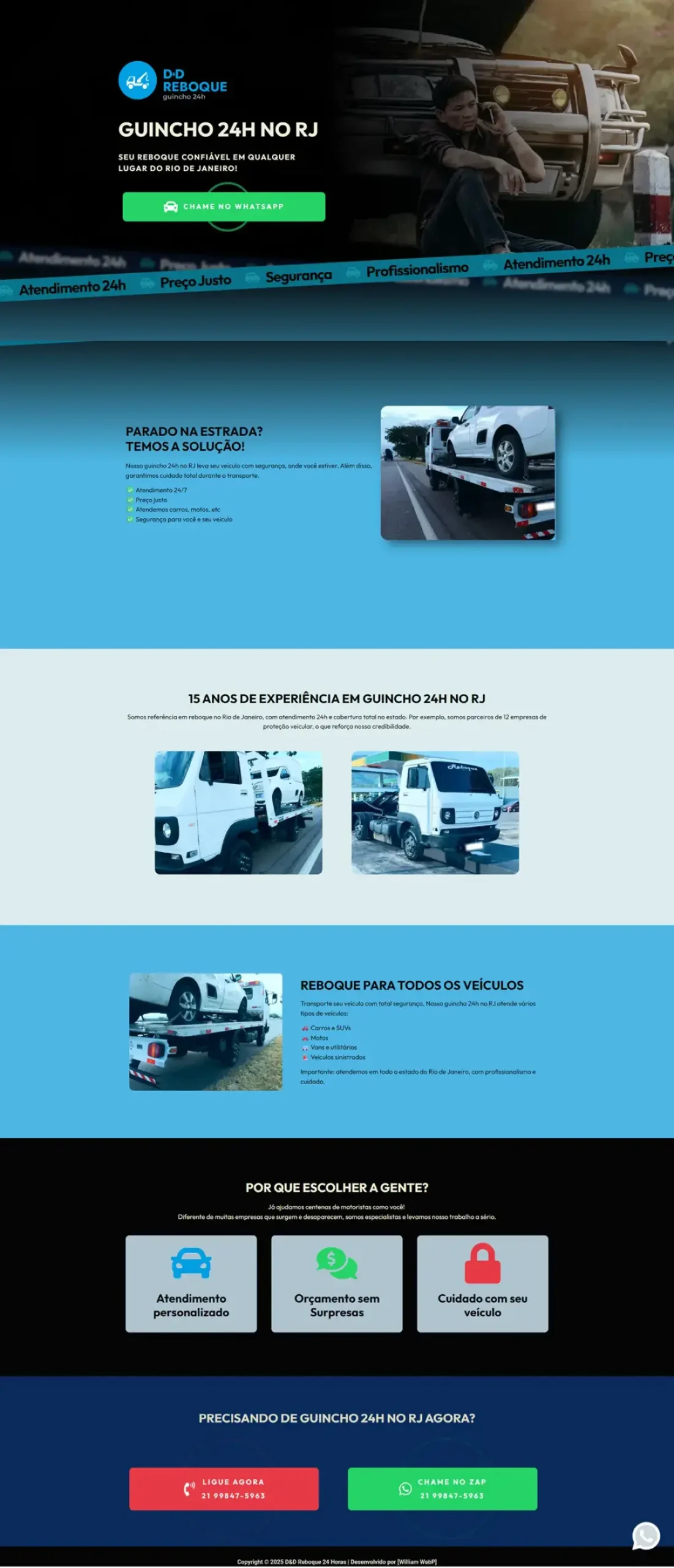 Home - William Web 2025 12 Landing Page para Guincho 24h no Rio de Janeiro