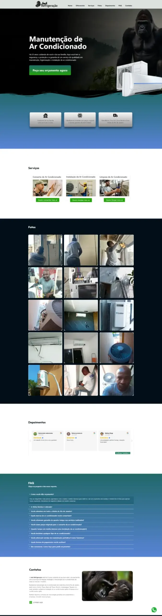 Home - William Web 2025 16 OnePage para técnico de Refrigeração no Rio de Janeiro